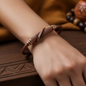 Expandable 100%copper bracelet